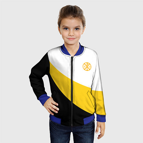 Детский бомбер Сокрушу пред ним врагов его малая желтая хризма Ни / 3D-Синий – фото 4