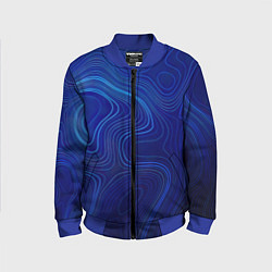 Бомбер детский Синяя топография, цвет: 3D-синий