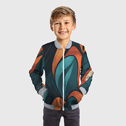 Бомбер детский Темные и теплые контрасты, цвет: 3D-серый — фото 2
