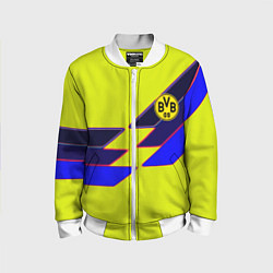 Бомбер детский Боруссиа текстура спорт, цвет: 3D-белый