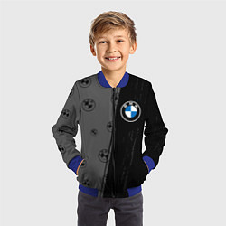 Бомбер детский Bmw performance Темный, цвет: 3D-синий — фото 2
