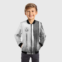 Бомбер детский Galatasaray - white gradient по-вертикали, цвет: 3D-черный — фото 2