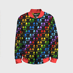 Детский бомбер Marshmello pattern neon