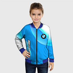 Бомбер детский BMW abstrac line steel, цвет: 3D-синий — фото 2