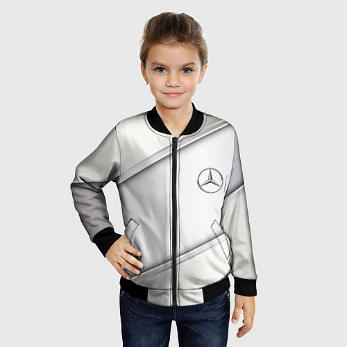Детский бомбер Mercedes benz metalic collection / 3D-Черный – фото 4