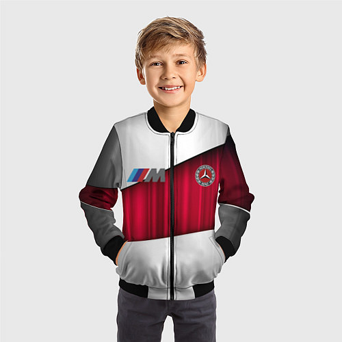 Детский бомбер Mercedes amg / 3D-Черный – фото 3