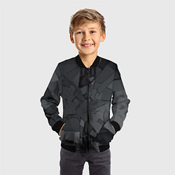 Бомбер детский Трещины, цвет: 3D-черный — фото 2