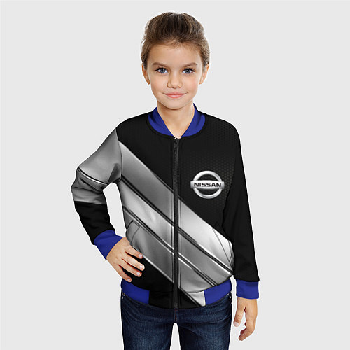 Детский бомбер Nissan metal steel auto / 3D-Синий – фото 4