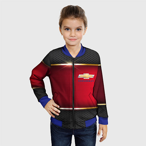Детский бомбер Chevrolet metal auto / 3D-Синий – фото 4