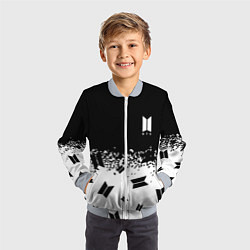 Бомбер детский Marshmello dj pattern краски, цвет: 3D-серый — фото 2