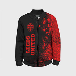 Бомбер детский Leeds United - red gradient по-вертикали, цвет: 3D-черный