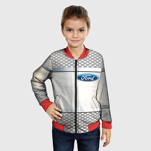 Детский бомбер FORD metal steel auto / 3D-Красный – фото 4