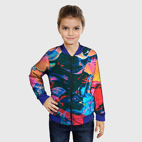 Детский бомбер Colors / 3D-Синий – фото 4
