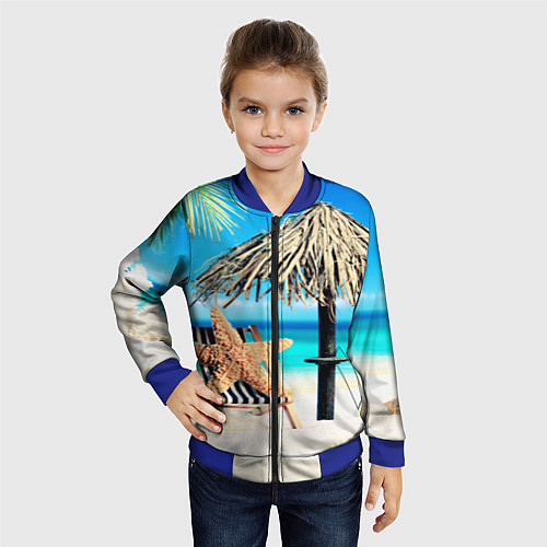 Детский бомбер Resort / 3D-Синий – фото 4