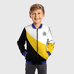 Бомбер детский Мы русские с нами Бог малый черный кцк Николай II, цвет: 3D-синий — фото 2