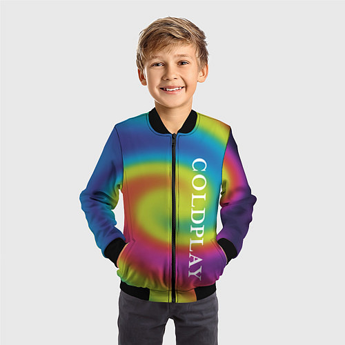 Детский бомбер Coldplay moon music album / 3D-Черный – фото 3