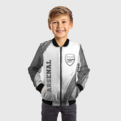 Бомбер детский Arsenal - white gradient вертикально, цвет: 3D-черный — фото 2