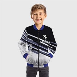 Бомбер детский Portal line geometry, цвет: 3D-синий — фото 2