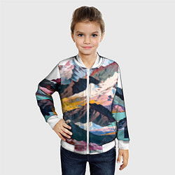 Бомбер детский Искусство гор, цвет: 3D-белый — фото 2
