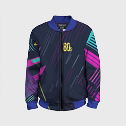 Бомбер детский Восьмидесятые, цвет: 3D-синий
