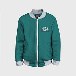 Бомбер детский Игрок 124 - Игра в кальмара, цвет: 3D-серый