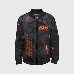 Бомбер детский KTM - плиты с эффектом свечения, цвет: 3D-черный