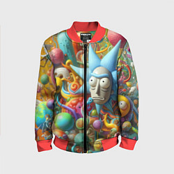 Детский бомбер Рик Санчес - абстракция