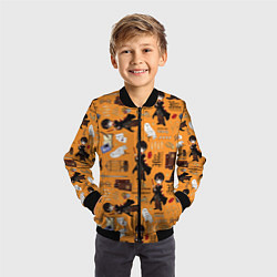 Бомбер детский Гарри Поттер паттерн, цвет: 3D-черный — фото 2