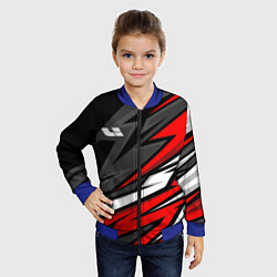 Бомбер детский Lixiang - красный спортивный, цвет: 3D-синий — фото 2