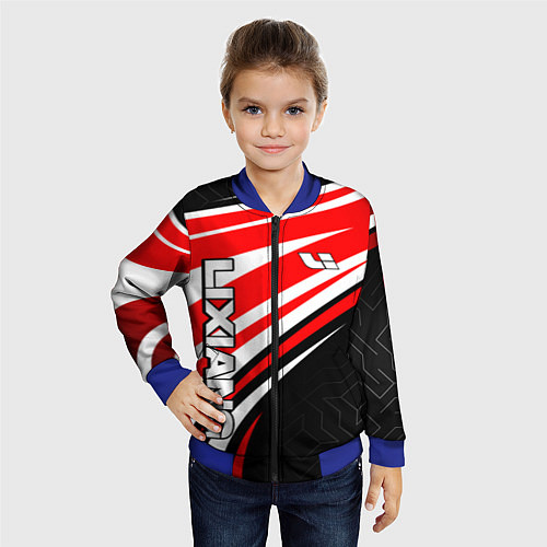 Детский бомбер Lixiang- red sport uniform / 3D-Синий – фото 4