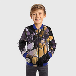 Бомбер детский Чёрно-жёлтый камень, цвет: 3D-синий — фото 2