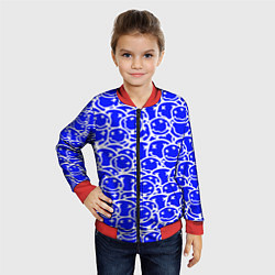 Бомбер детский Nirvana logo blue, цвет: 3D-красный — фото 2