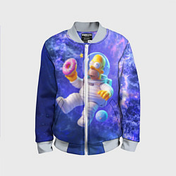 Бомбер детский Homer Simpson is a brave astronaut, цвет: 3D-серый
