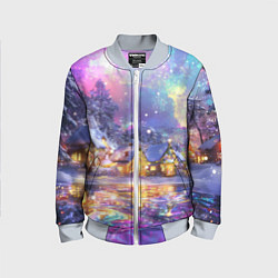 Бомбер детский Настроение рождества, цвет: 3D-серый