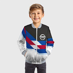 Бомбер детский Nissan geometry steel, цвет: 3D-серый — фото 2