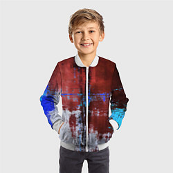 Бомбер детский Ржавчина красно-белая, цвет: 3D-белый — фото 2