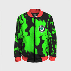 Бомбер детский Skoda flame steel, цвет: 3D-красный