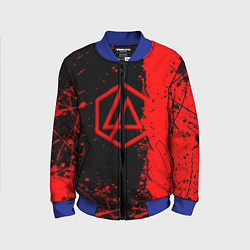 Бомбер детский Linkin park краски всплеск текстура, цвет: 3D-синий