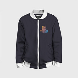 Бомбер детский One love forever, цвет: 3D-белый