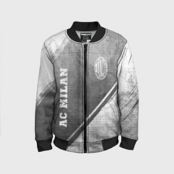 Бомбер детский AC Milan - grey gradient вертикально, цвет: 3D-черный