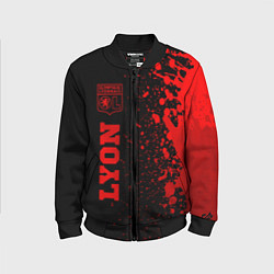Бомбер детский Lyon - red gradient по-вертикали, цвет: 3D-черный
