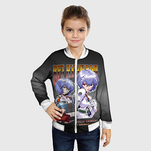 Детский бомбер Евангелион Аянами Рей / 3D-Белый – фото 4