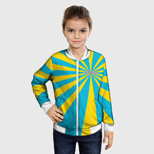 Детский бомбер Военно-воздушные силы / 3D-Белый – фото 4