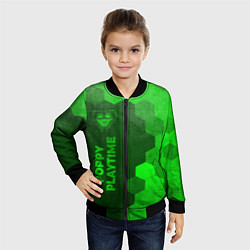 Бомбер детский Poppy Playtime - green gradient по-вертикали, цвет: 3D-черный — фото 2