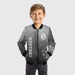 Бомбер детский Chelsea - grey gradient вертикально, цвет: 3D-черный — фото 2