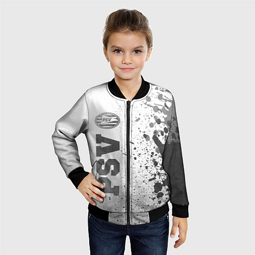 Детский бомбер PSV - white gradient по-вертикали / 3D-Черный – фото 4
