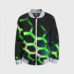 Бомбер детский Neon Honeycombs, цвет: 3D-серый