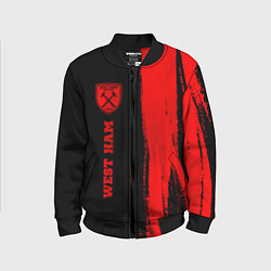 Бомбер детский West Ham - red gradient по-вертикали, цвет: 3D-черный