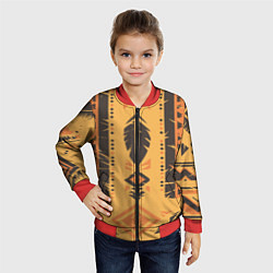 Бомбер детский Прикид индейца, цвет: 3D-красный — фото 2