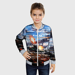 Бомбер детский Сленг геймеров танкистов, цвет: 3D-серый — фото 2